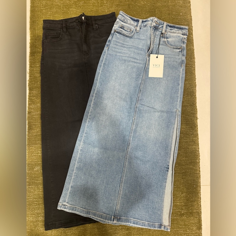 NWT VICI Denim Skirt Bundle